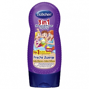 Шампунь для волос и тела 3 в 1 Бяки-Забияки, 230 мл. (Bubchen, 54-122 67425)